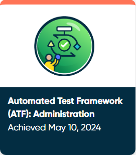 Automated Test Frame Administration badge