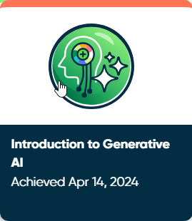 Intro to Generative AI badge