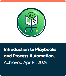 Intro to Playbook and Process Automation badge