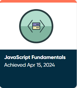 JavaScript Fundamentals badge