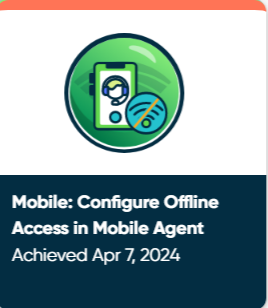 Mobile Configure Offline Access Mobile Agent badge