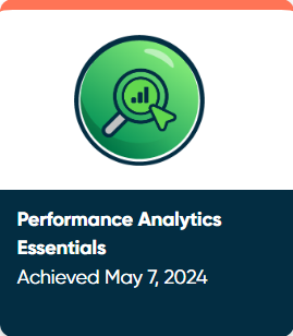 Performance Analytics Essentials badge