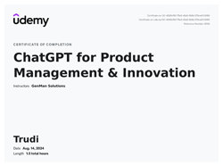 ChatGPT for Product Management  certificate