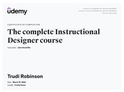 The Complete Instructional Designer Course Certificate