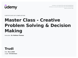 Creative Problem Solving and Decision Making certificate