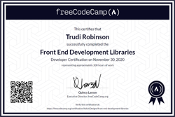 Front End Development Libraries Certificate