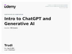 Intro to ChatGPT and Generative AI certificate