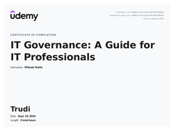 IT Governance certificate