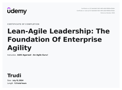 Lean-Agile Leadership: Foundaton of Enterprise Agility Certificate