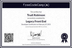 Front End Web Developer Certification