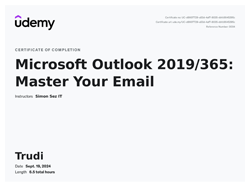 Master Your Outlook Email certificate