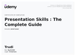 Presentation Skills The Complete Guide Certificate