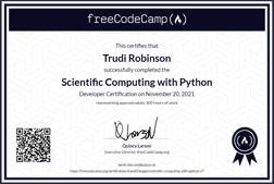 Scientific Computing with Python Certificate