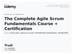 The Complete Agile SCRUM Fundamentals Certificate